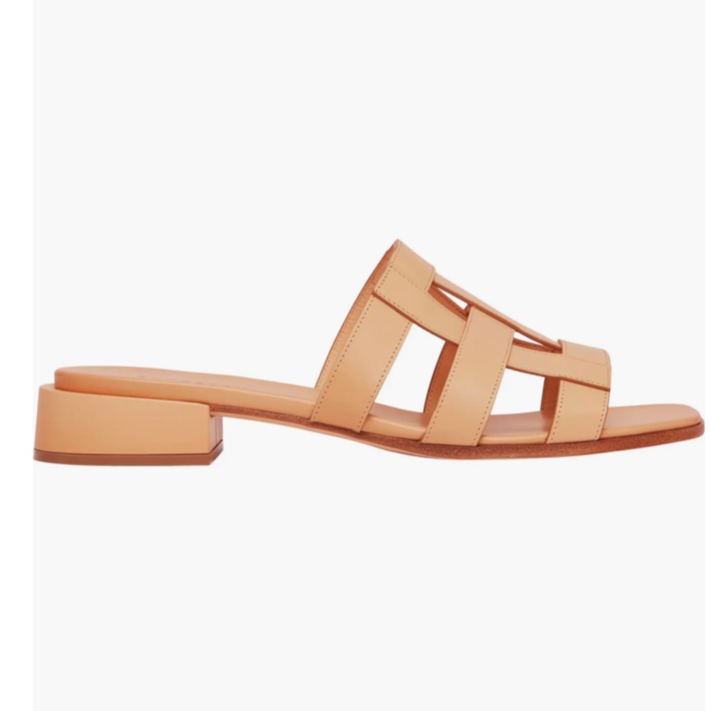 NIB $720 Burberry Lyna Cage Slide Sandal in LIGHT SESAME, Size 36.5 EU / 6.5 US! - Picture 2 of 16